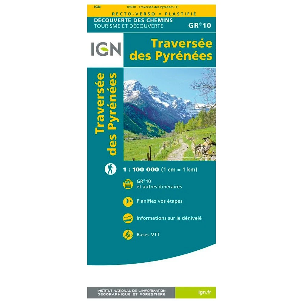 Carte IGN La Traversée Des Pyrénées GR10 3 Carte IGN La Traversée Des Pyrénées GR10