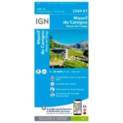 Carte IGN 2349ET Massif Du Canigou