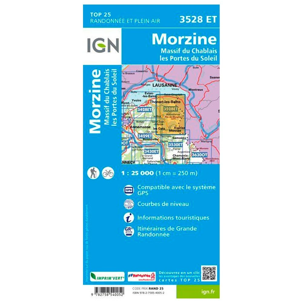 Carte IGN 3528ET Morzine, Massif Du Chablais, Les Portes Du Soleil 4 Carte IGN 3528ET Morzine, Massif Du Chablais, Les Portes Du Soleil – Image 2