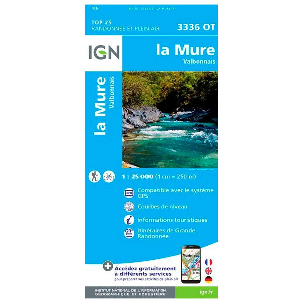 Carte IGN 3336OT La Mure, Valbonnais 3 Carte IGN 3336OT La Mure, Valbonnais