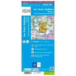 Carte IGN 3534OTR Les Trois Vallées, Modane, Parc National De La Vanoise - Résistante -Magasin De Randonnée Et De Camping f6f4163cd1d4da7bd91bc420a6351a8e85e03ac6 H230IGNBIV355949 0IGN0211038 2